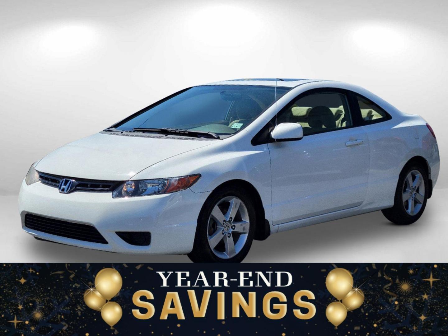 2006 White Honda Civic Cpe EX (2HGFG12836H) with an Gas I4 1.8L/110 engine, 5-Speed Automatic transmission, located at 7000 Northlake Connector, Columbus, GA, 31904, (706) 987-8085, 32.524975, -84.978134 - 2006 Honda Civic Cpe EX - Photo#0