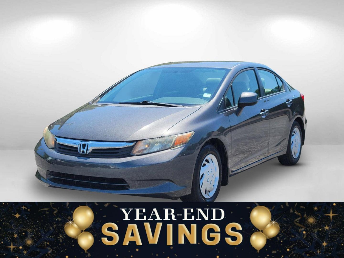 2012 Gray Honda Civic Sdn LX (19XFB2F52CE) with an Gas I4 1.8L/110 engine, 5-Speed Automatic transmission, located at 7000 Northlake Connector, Columbus, GA, 31904, (706) 987-8085, 32.524975, -84.978134 - 2012 Honda Civic Sdn LX - Photo#0