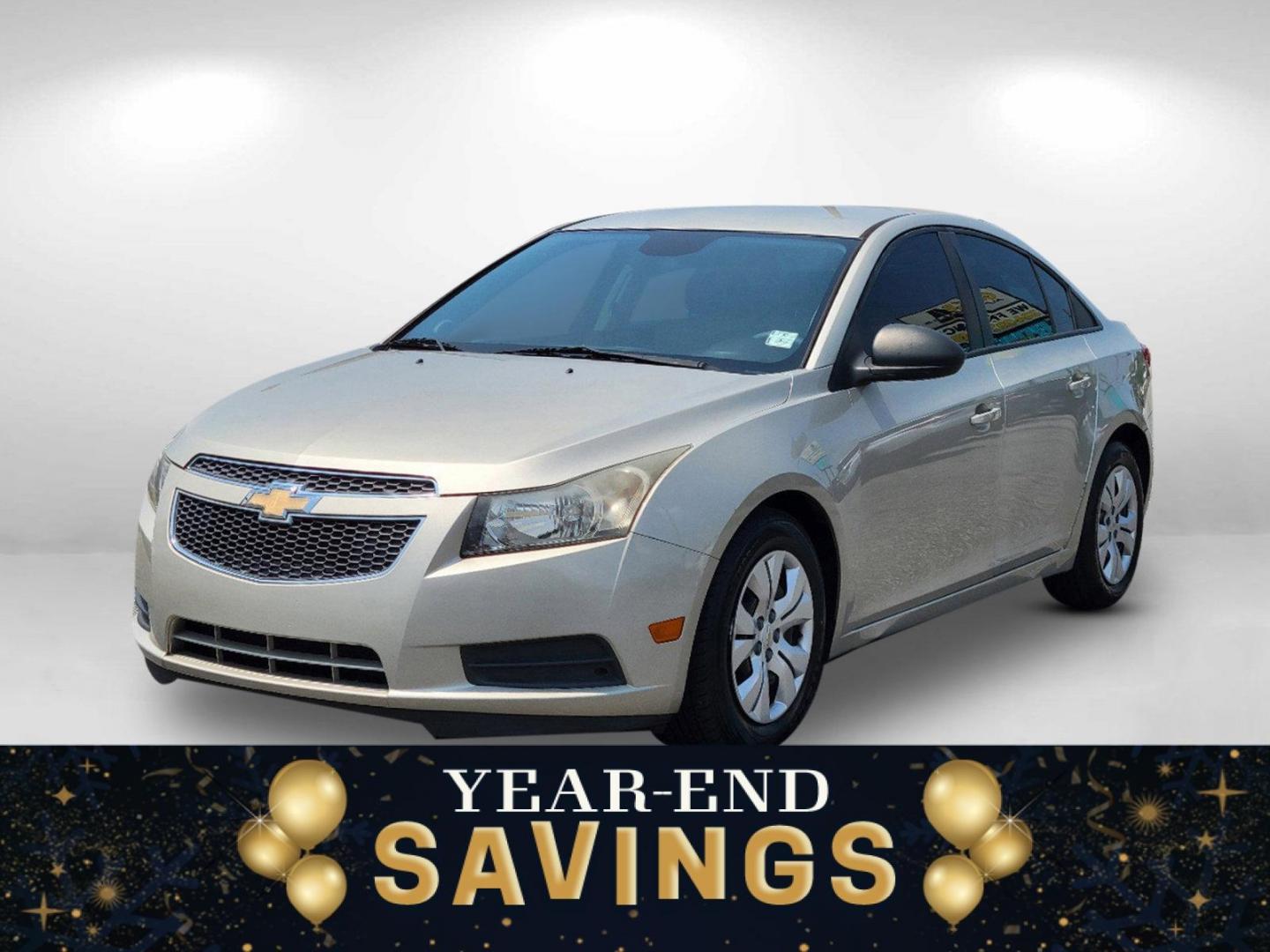 2013 Champagne Silver Metallic /Jet Black/Medium Titanium Chevrolet Cruze LS (1G1PA5SH9D7) with an Gas I4 1.8L/110 engine, 6-Speed Automatic transmission, located at 3959 U.S. 80 W, Phenix City, AL, 36870, (334) 297-4885, 32.469296, -85.135185 - 2013 Chevrolet Cruze LS - Photo#0