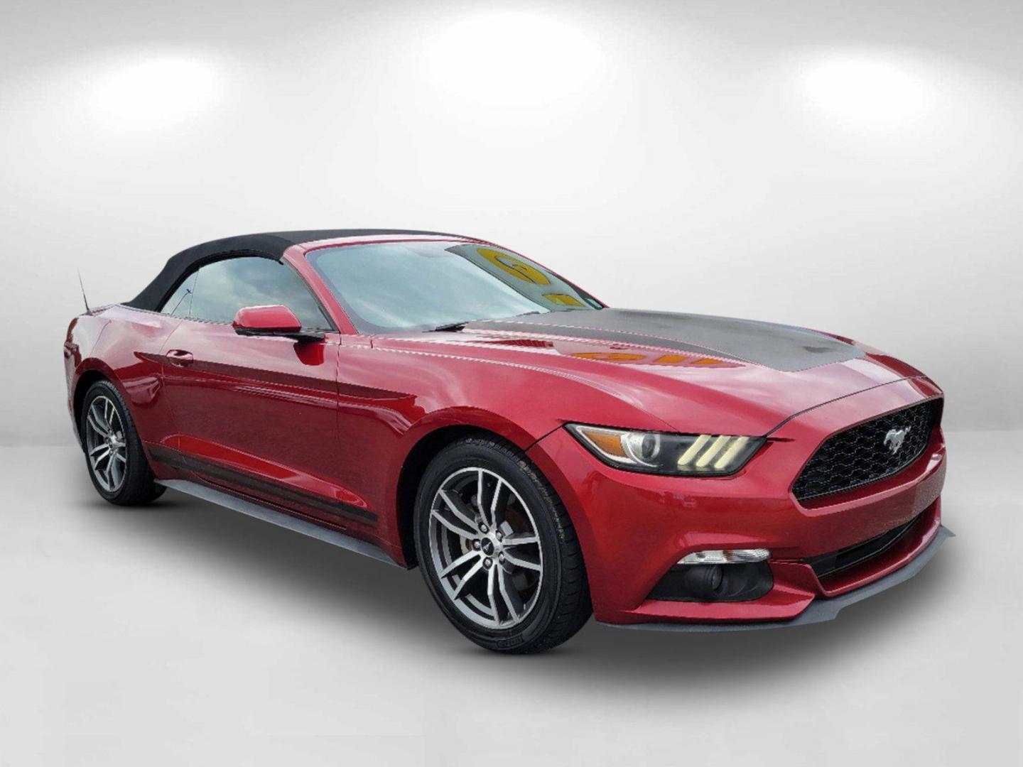 2015 Red Ford Mustang EcoBoost Premium (1FATP8UH7F5) with an Intercooled Turbo Premium Unleaded I-4 2.3 L/140 engine, located at 1430 Gateway Drive, Opelika, AL, 36801, (334) 239-0944, 32.637871, -85.409790 - 2015 Ford Mustang EcoBoost Premium - Photo#2