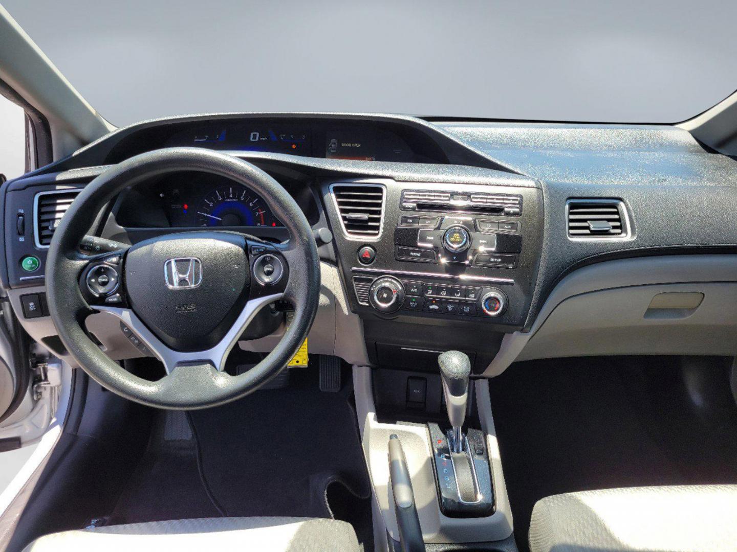 2015 Gray Honda Civic Sedan LX (19XFB2F54FE) with an Regular Unleaded I-4 1.8 L/110 engine, 1-Speed CVT w/OD transmission, located at 804 22nd Ave, Phenix City, AL, 36870, (334) 297-1860, 32.484749, -85.024475 - 2015 Honda Civic Sedan LX - Photo#10