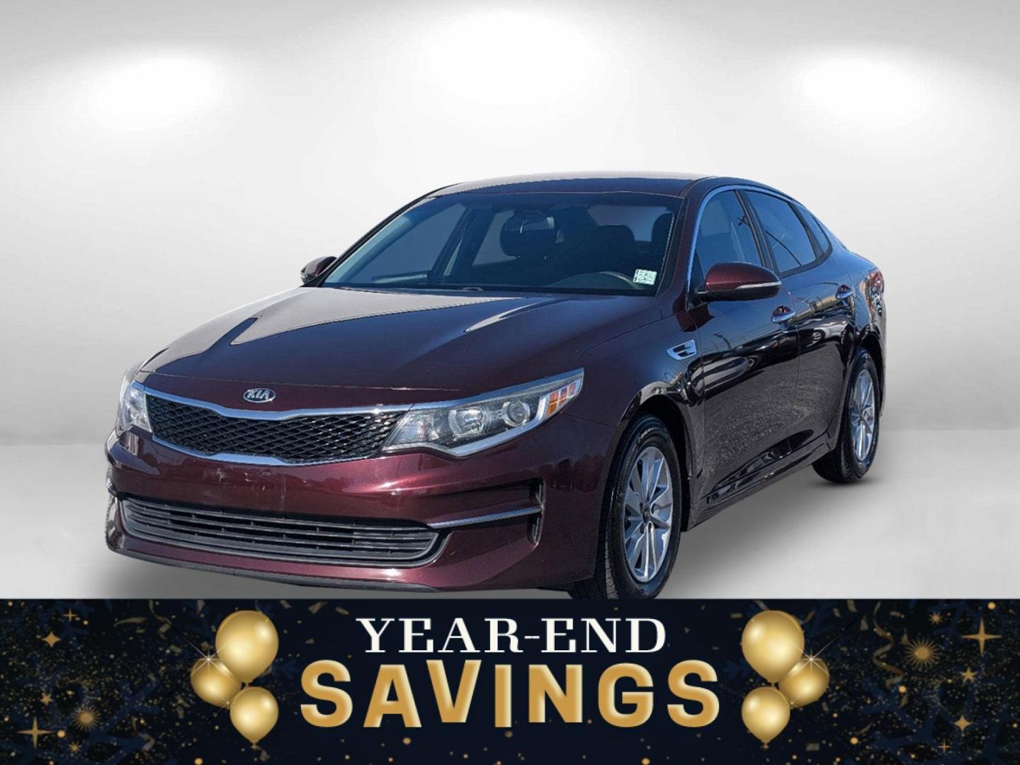 2016 /Black Kia Optima LX (5XXGT4L33GG) with an Regular Unleaded I-4 2.4 L/144 engine, 6-Speed Automatic w/OD transmission, located at 3959 U.S. 80 W, Phenix City, AL, 36870, (334) 297-4885, 32.469296, -85.135185 - 2016 Kia Optima LX - Photo#0