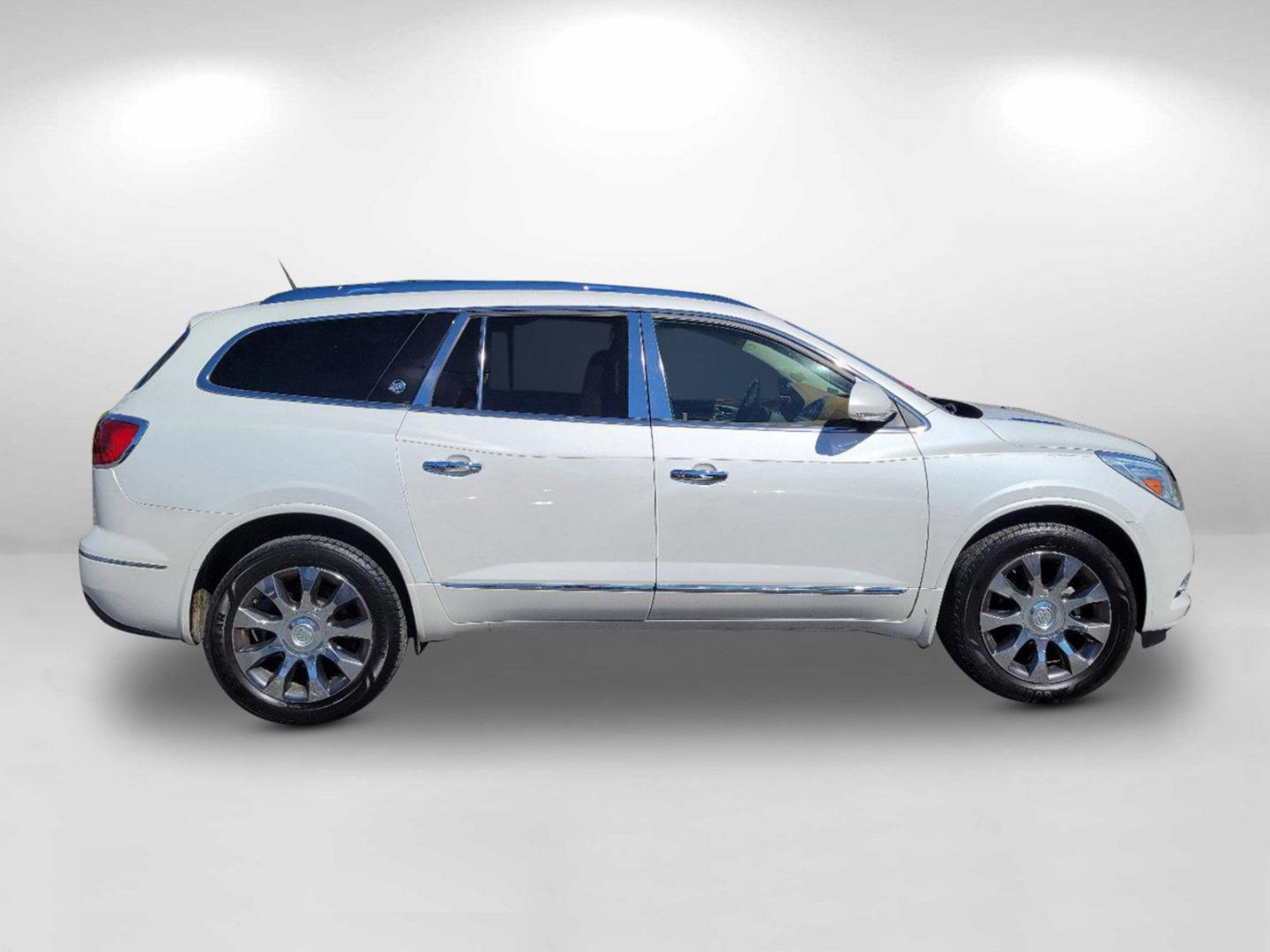 2017 White Frost Tricoat /Choccachino Buick Enclave Leather (5GAKRBKD2HJ) with an Gas V6 3.6L/217 engine, 6-Speed Automatic transmission, located at 1430 Gateway Drive, Opelika, AL, 36801, (334) 239-0944, 32.637871, -85.409790 - 2017 Buick Enclave Leather - Photo#3