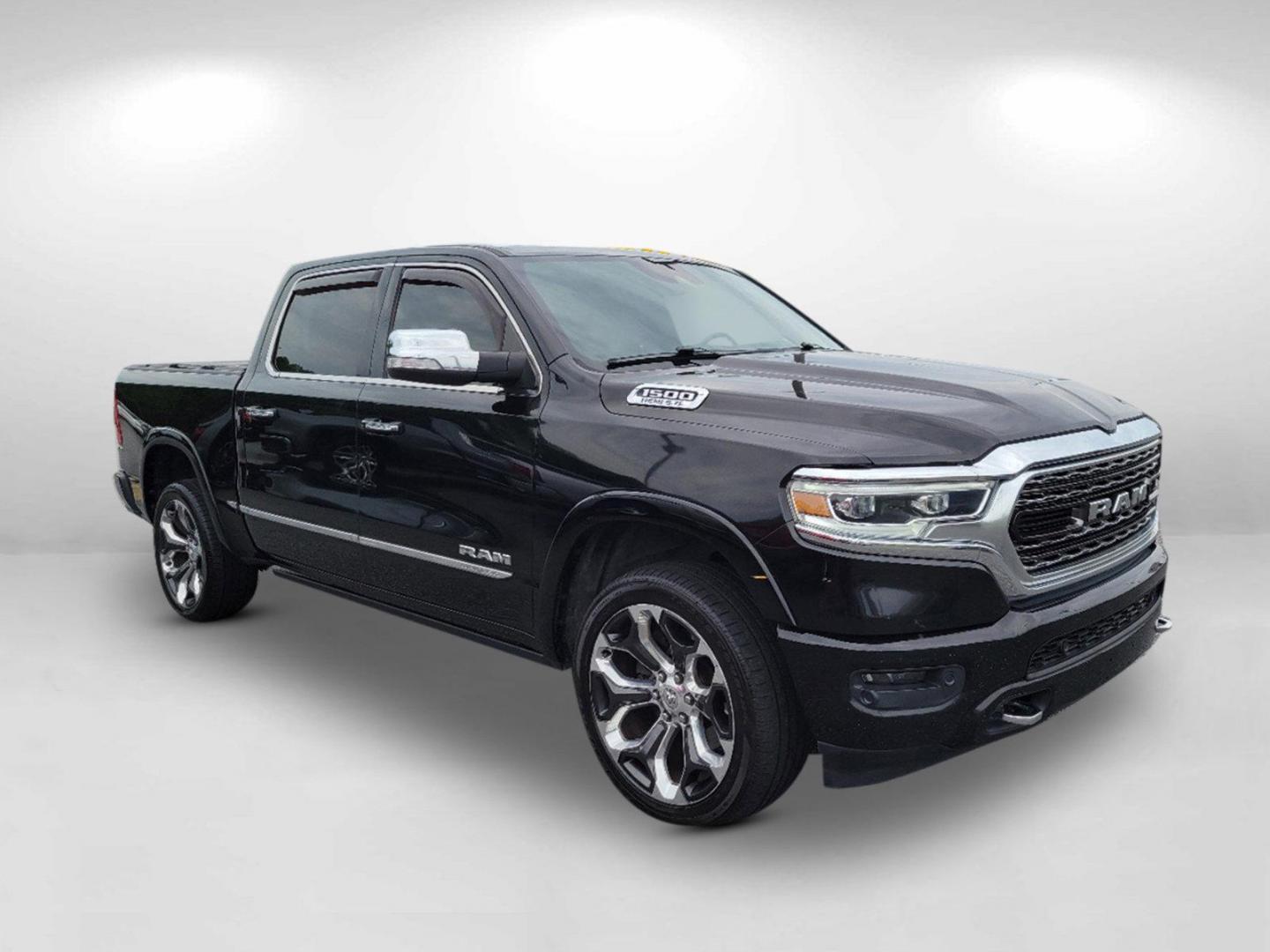 2019 Diamond Black Crystal Pearlcoat /Black Ram 1500 Limited (1C6SRFHT5KN) with an Regular Unleaded V-8 5.7 L/345 engine, 8-Speed Automatic w/OD transmission, located at 804 22nd Ave, Phenix City, AL, 36870, (334) 297-1860, 32.484749, -85.024475 - 2019 Ram 1500 Limited - Photo#2